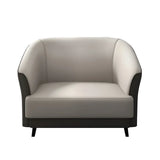 Beige Leather Sofa Seating Group with Arms and Legs Image - 9