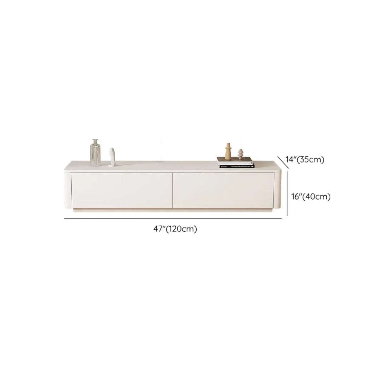 Beige Manufactured Wood Rectangle Drawers TV Stand 