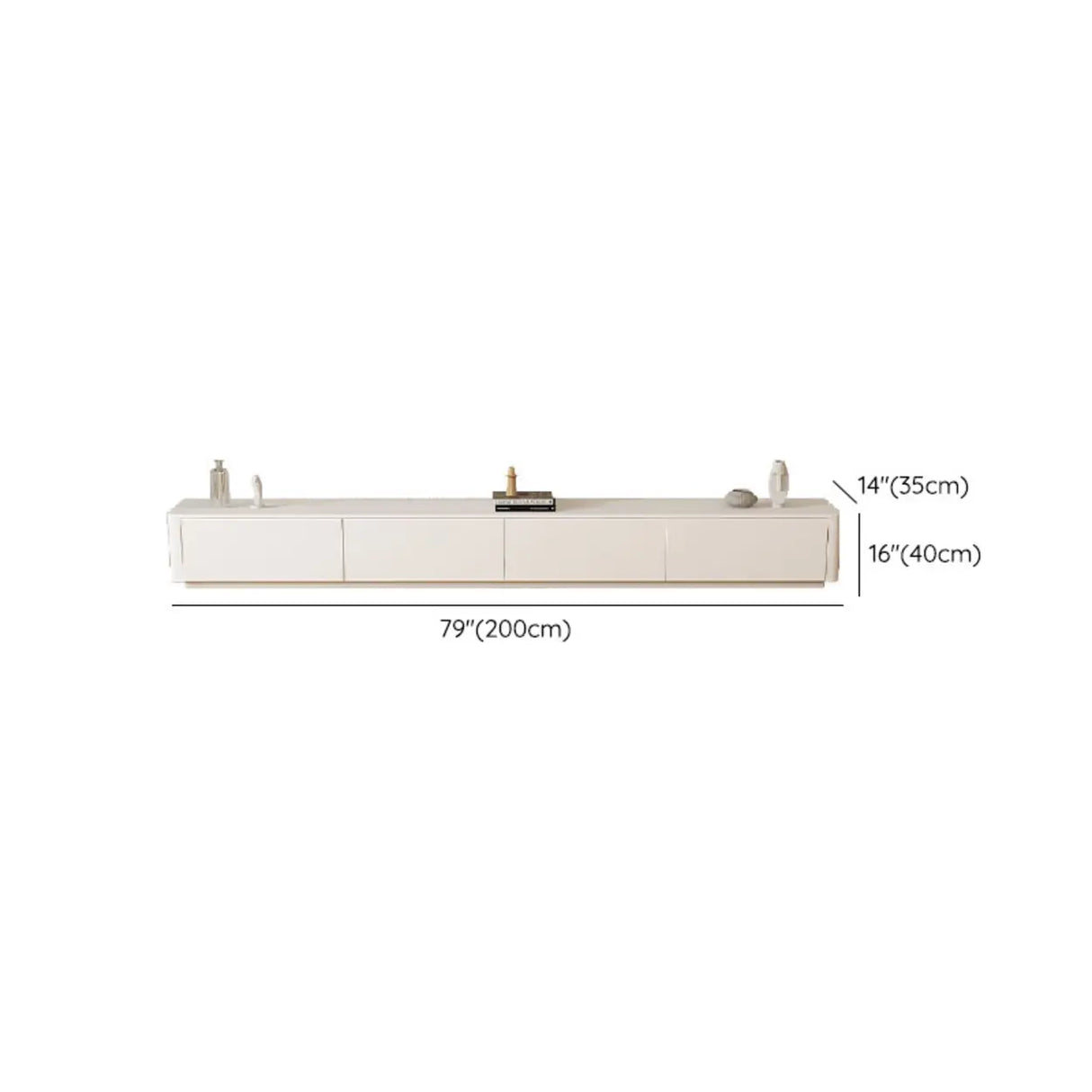 Beige Manufactured Wood Rectangle Drawers TV Stand Image - 14