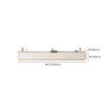 Beige Manufactured Wood Rectangle Drawers TV Stand Image - 15