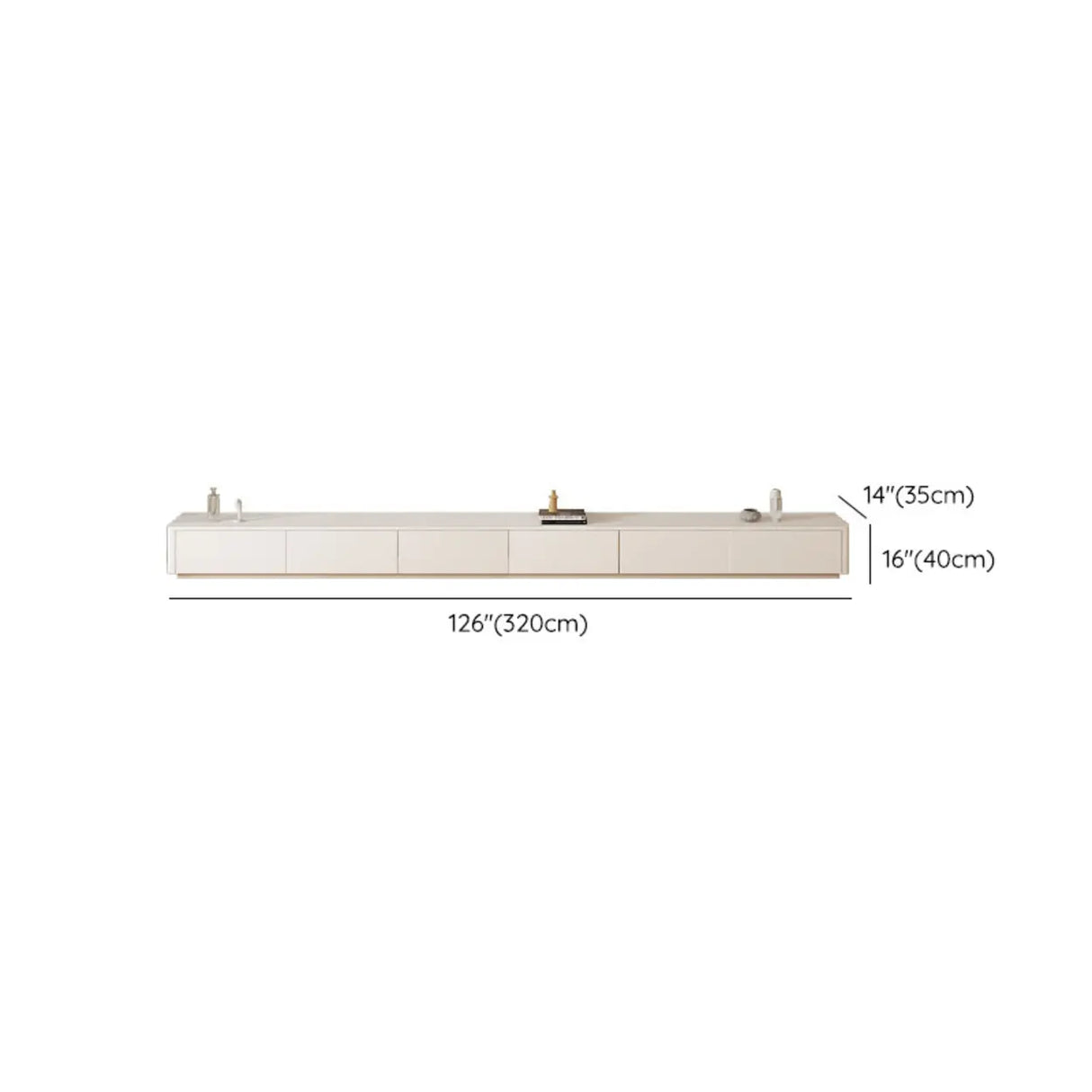 Beige Manufactured Wood Rectangle Drawers TV Stand Image - 19