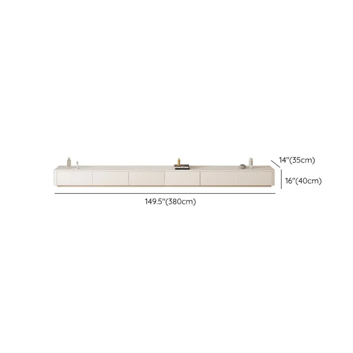 Beige Manufactured Wood Rectangle Drawers TV Stand Image - 22