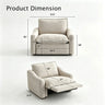 Beige Power Reclining Modular Sofa with Down & Memory Foam Image - 16