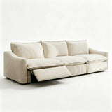 Beige Power Reclining Modular Sofa with Down & Memory Foam Image - 2