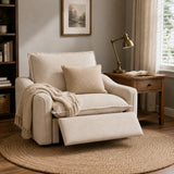 Beige Power Reclining Modular Sofa with Down & Memory Foam Image - 6