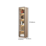 Beige Rectangular Glass Large Storage Display Cabinet #size