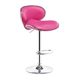 Beige Saddle Leather Adjustable Metal Swivel Bar Stool Image - 20