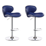 Beige Saddle Leather Adjustable Metal Swivel Bar Stool Image - 24