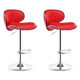 Beige Saddle Leather Adjustable Metal Swivel Bar Stool Image - 28