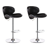 Beige Saddle Leather Adjustable Metal Swivel Bar Stool Image - 31