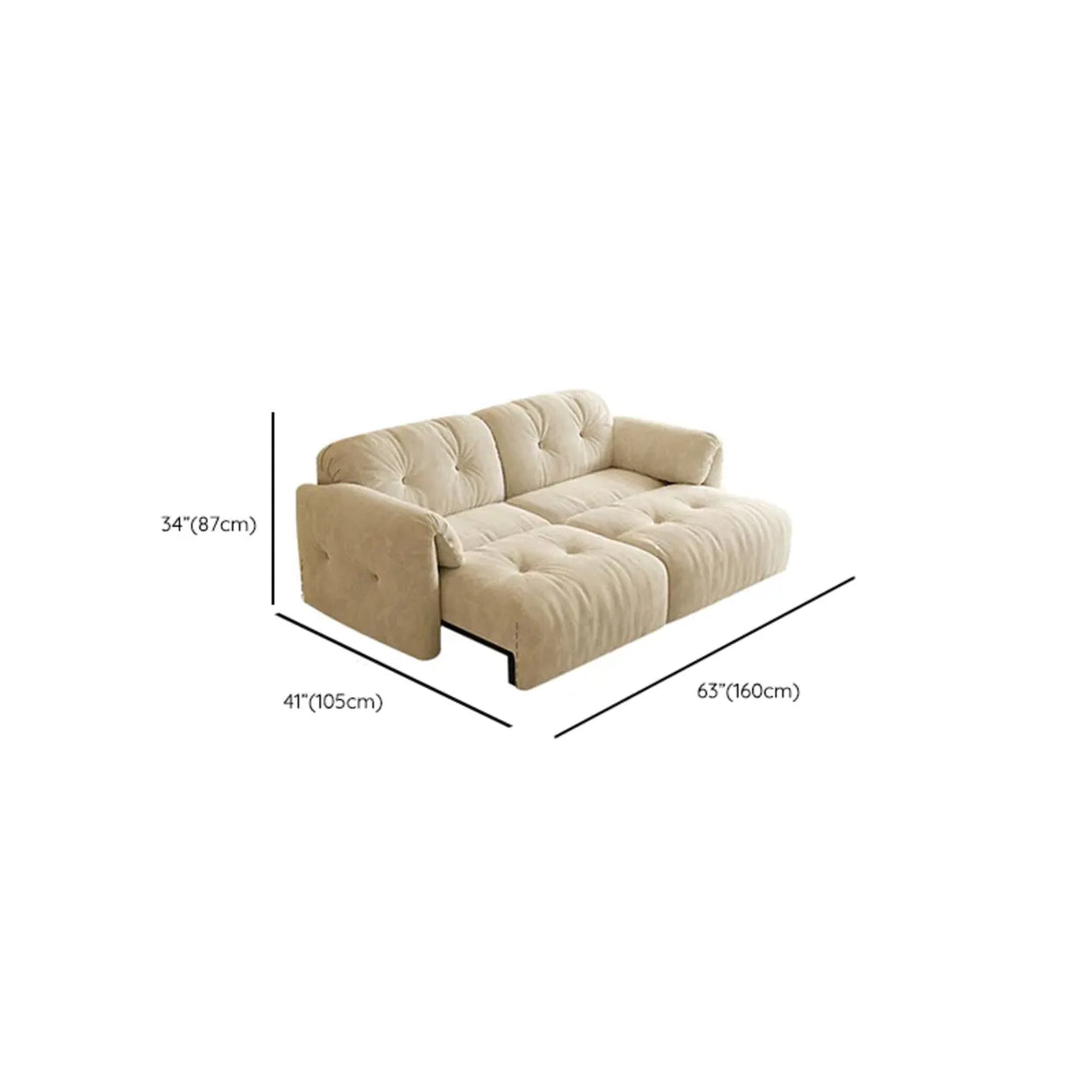 Beige Scratch Resistant Anti Cat Scratch Fabric Sleeper 