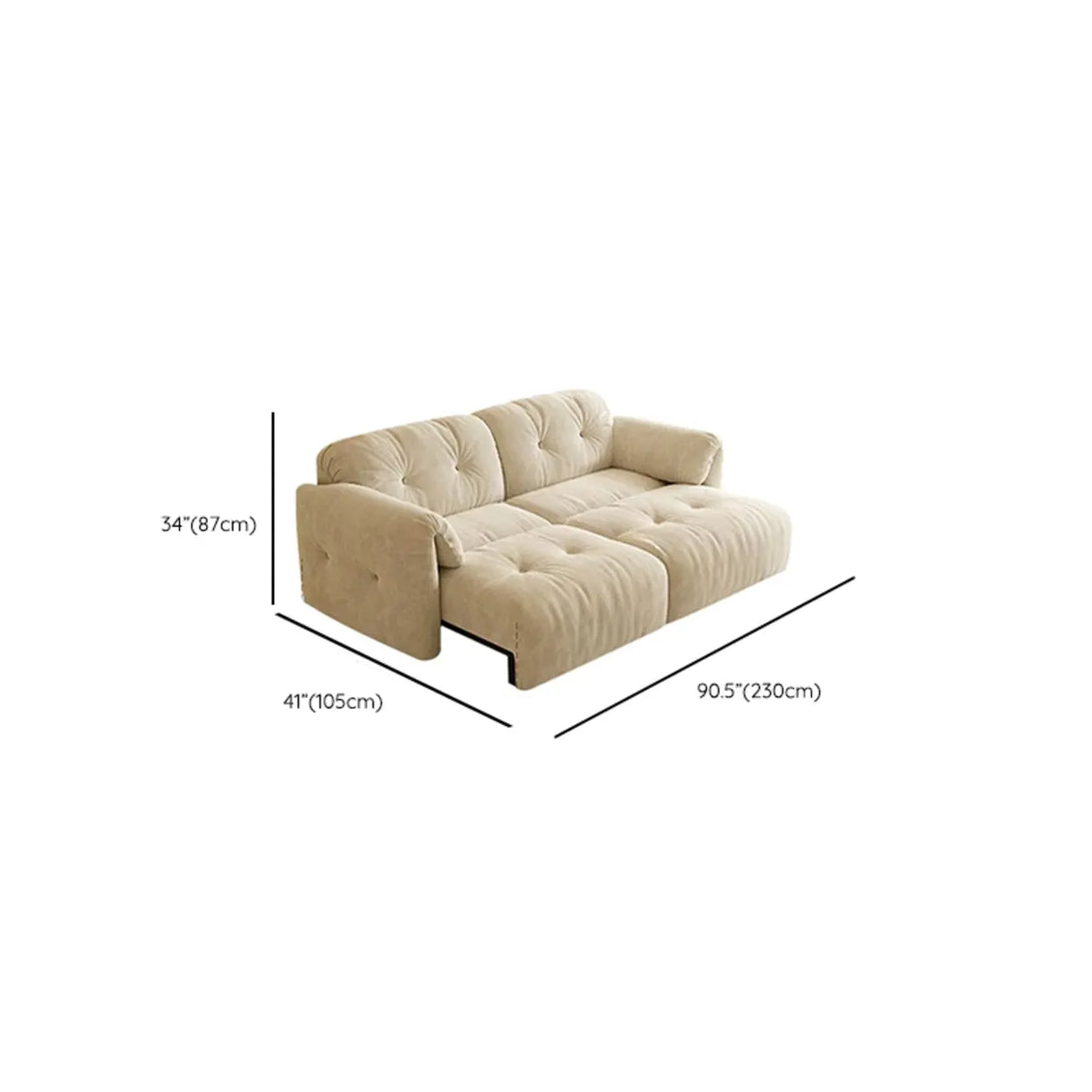 Beige Scratch Resistant Anti Cat Scratch Fabric Sleeper Image - 16