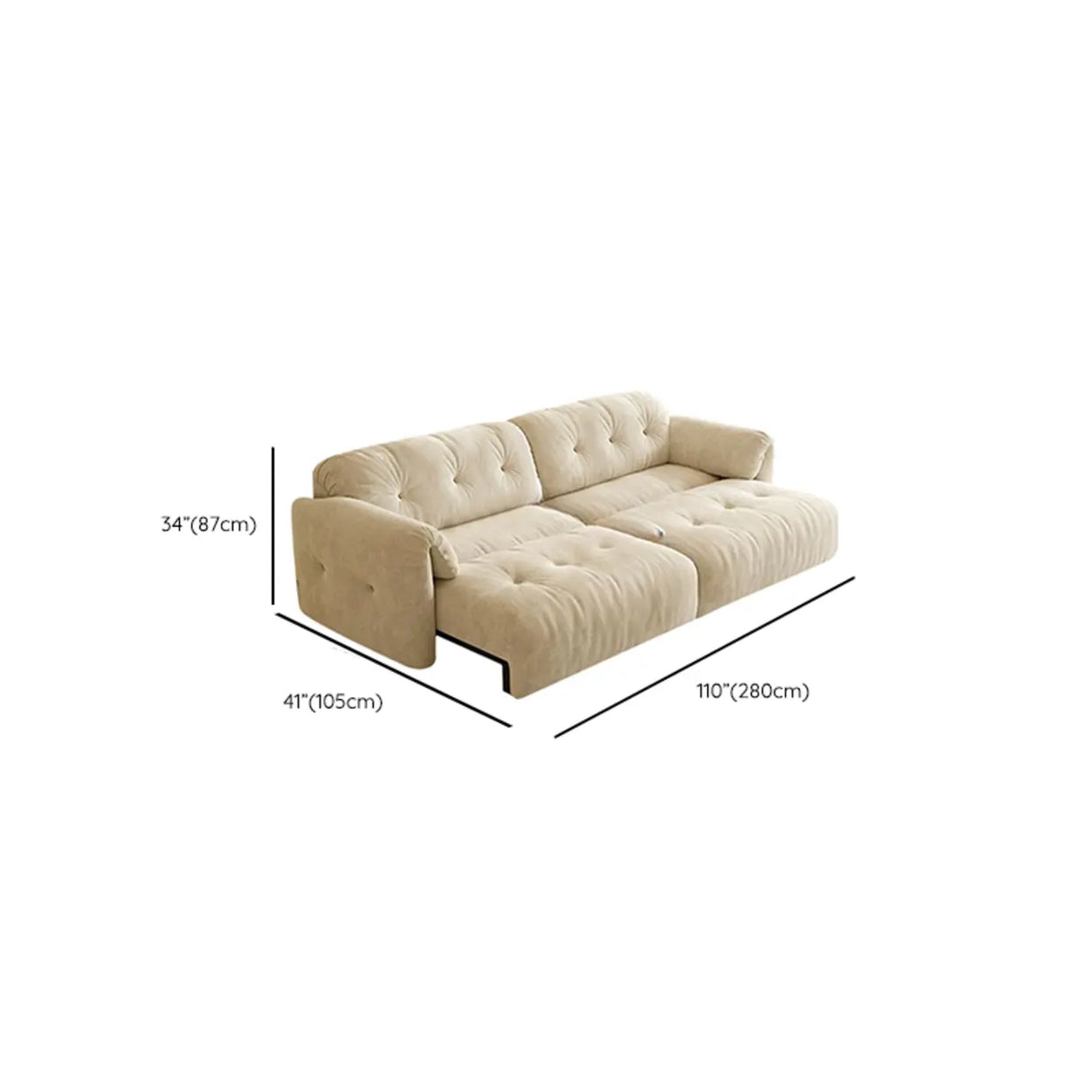 Beige Scratch Resistant Anti Cat Scratch Fabric Sleeper Image - 18