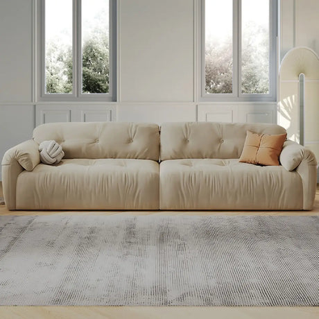 Beige Scratch Resistant Anti Cat Scratch Fabric Sleeper Image - 1