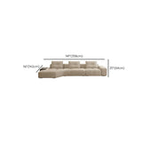 Beige Scratch Resistant Chenille L-Shape Sofa Chaise Image - 20