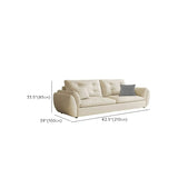 Beige Scratch Resistant Pillow Back Sofa with Ottoman Image - 24