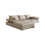 Beige Scratch Resistant Tech Cloth L-Shape Sectional Image - 5