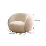 Beige Sherpa Fabric Pillow Memory Foam Seat Fill Sofa Image - 21