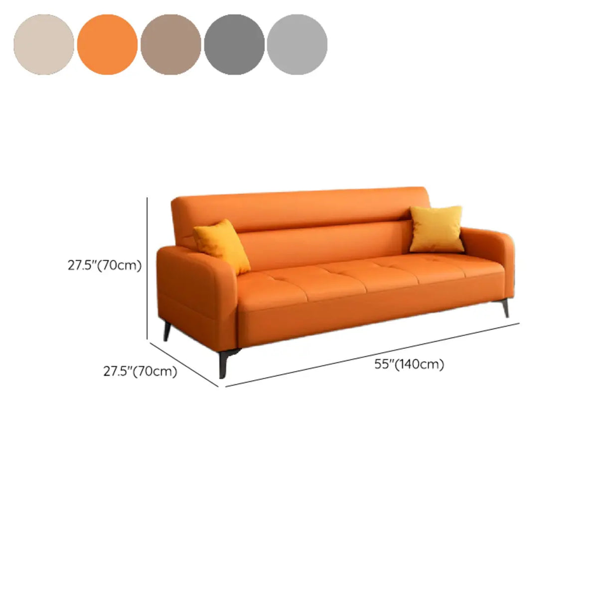 Beige Stain Resistant Anti Cat Scratch Leather Sleeper 