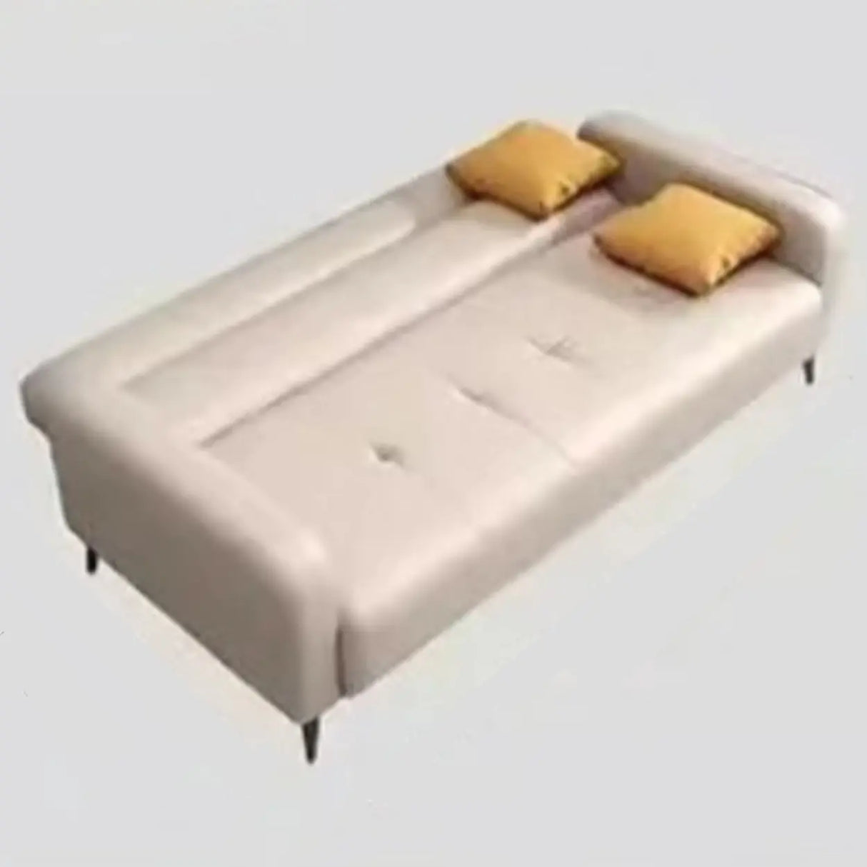 Beige Stain Resistant Anti Cat Scratch Leather Sleeper Image - 8