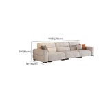 Beige Stain Resistant Fabric Tight Back Sofa Chaise #size