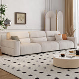 Beige Stain Resistant Fabric Tight Back Sofa Chaise Image - 4