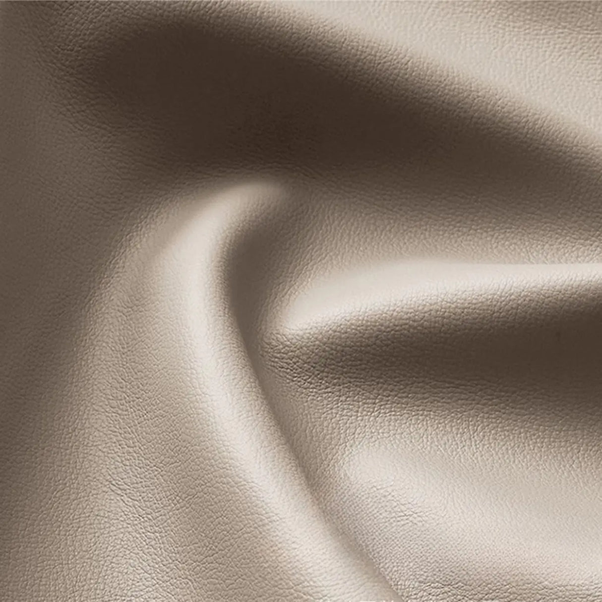 Beige Stain Resistant Faux Leather Biscuit Back Sofa Image - 12