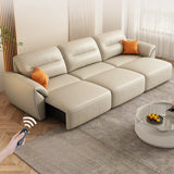Beige Tear Resistant Genuine Leather Extra Long Sleeper Image - 1