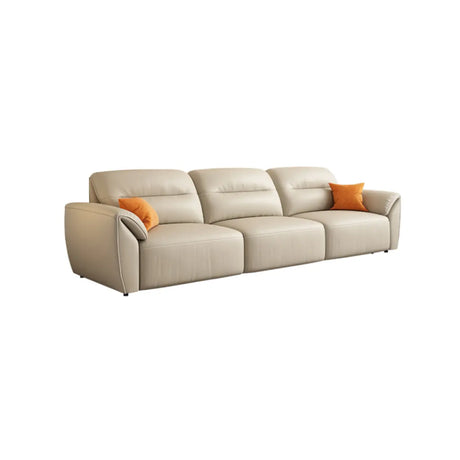 Beige Tear Resistant Genuine Leather Extra Long Sleeper Image - 2