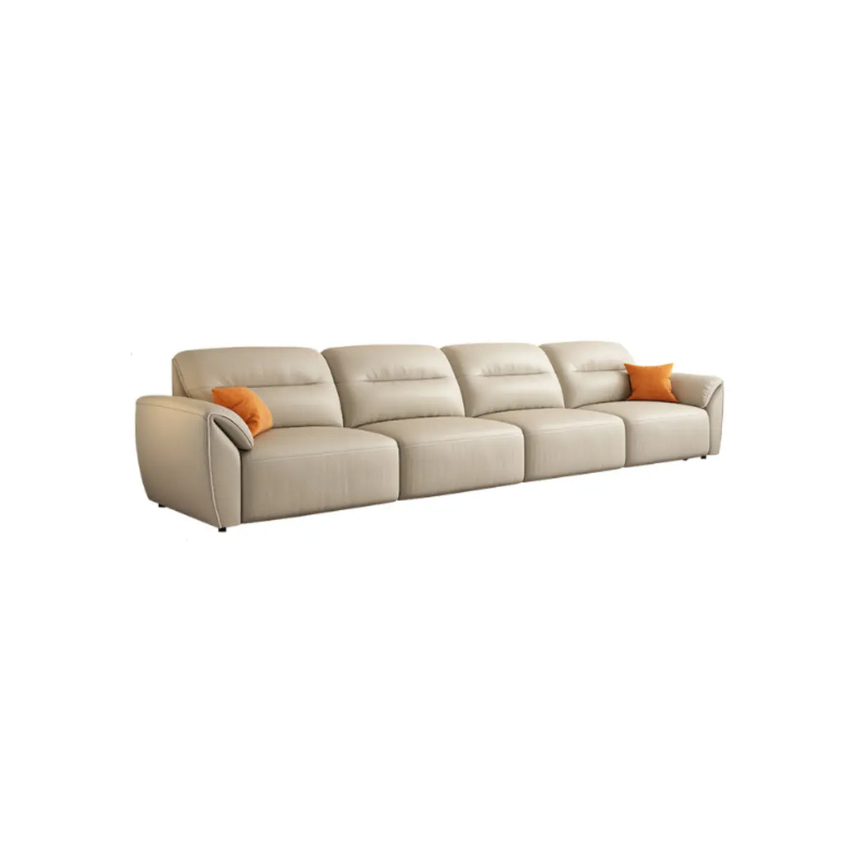 Beige Tear Resistant Genuine Leather Extra Long Sleeper Image - 3