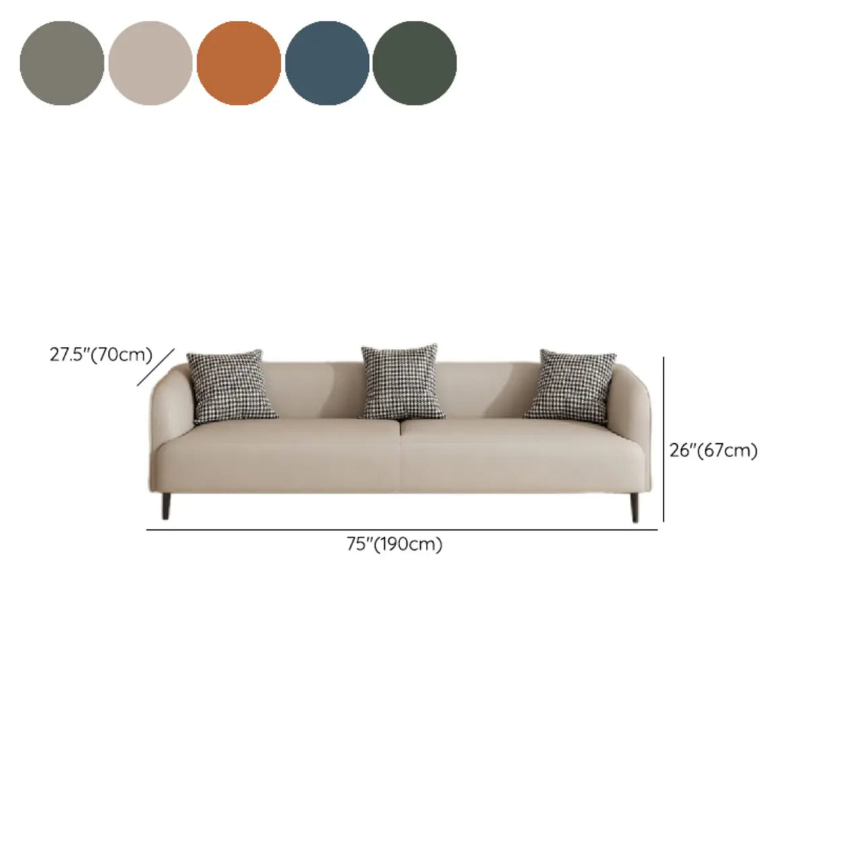 Beige Water Resistant Leather Loveseat with Pillow Image - 14