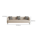 Beige Water Resistant Leather Loveseat with Pillow Image - 15