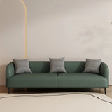 Beige Water Resistant Leather Loveseat with Pillow Image - 7