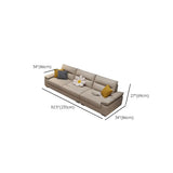 Beige Water Resistant Tech Cloth L-Shape Sofa Chaise #size