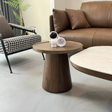 Beige Wood Rectangular Nesting Coffee Table with Drawer Image - 10