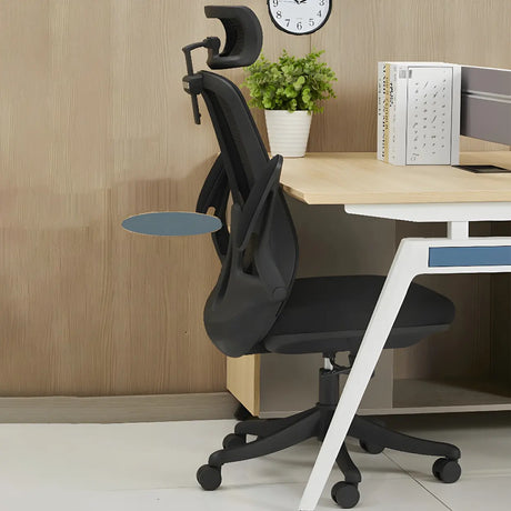 Black Adjustable Arms Ergonomic Mesh Office Chairs Image - 1