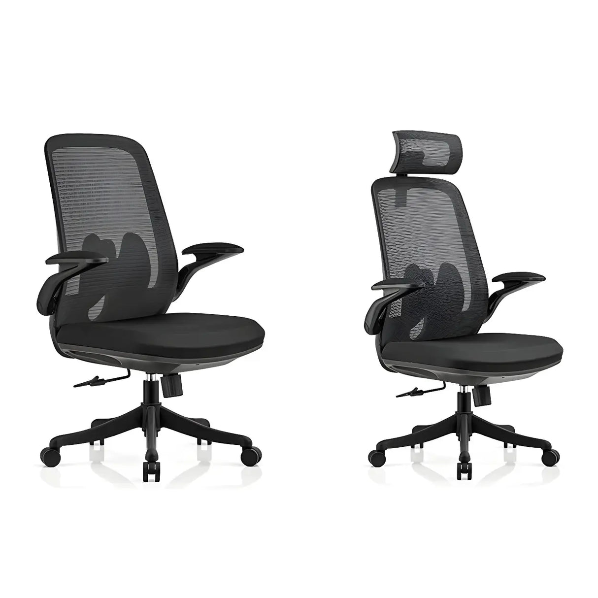 Black Adjustable Arms Ergonomic Mesh Office Chairs Image - 10