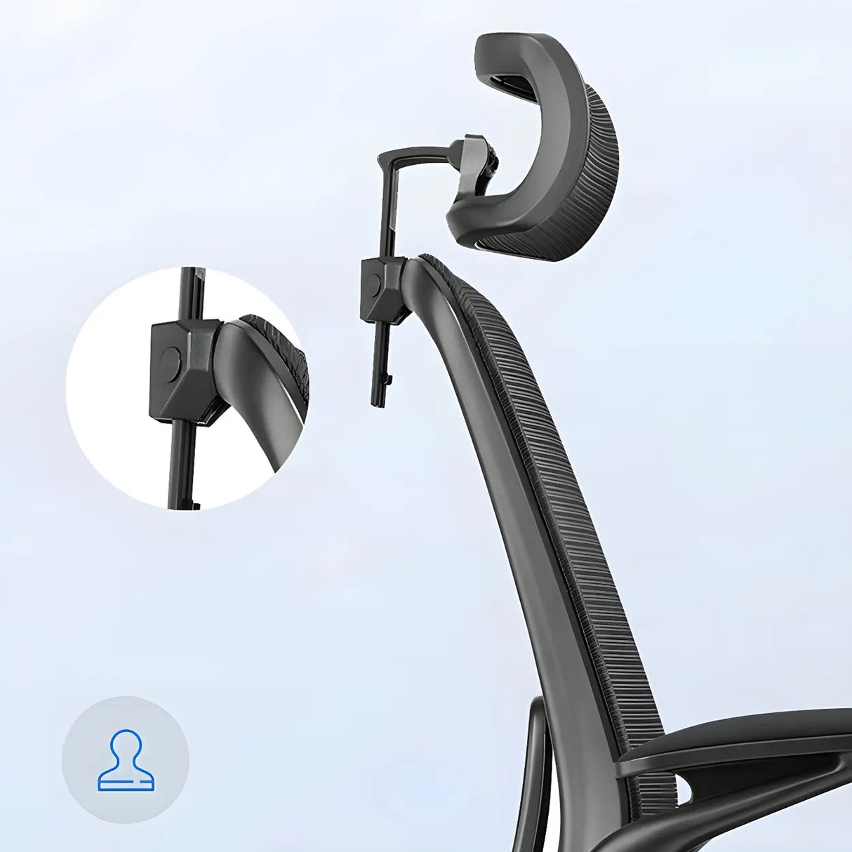 Black Adjustable Arms Ergonomic Mesh Office Chairs Image - 11