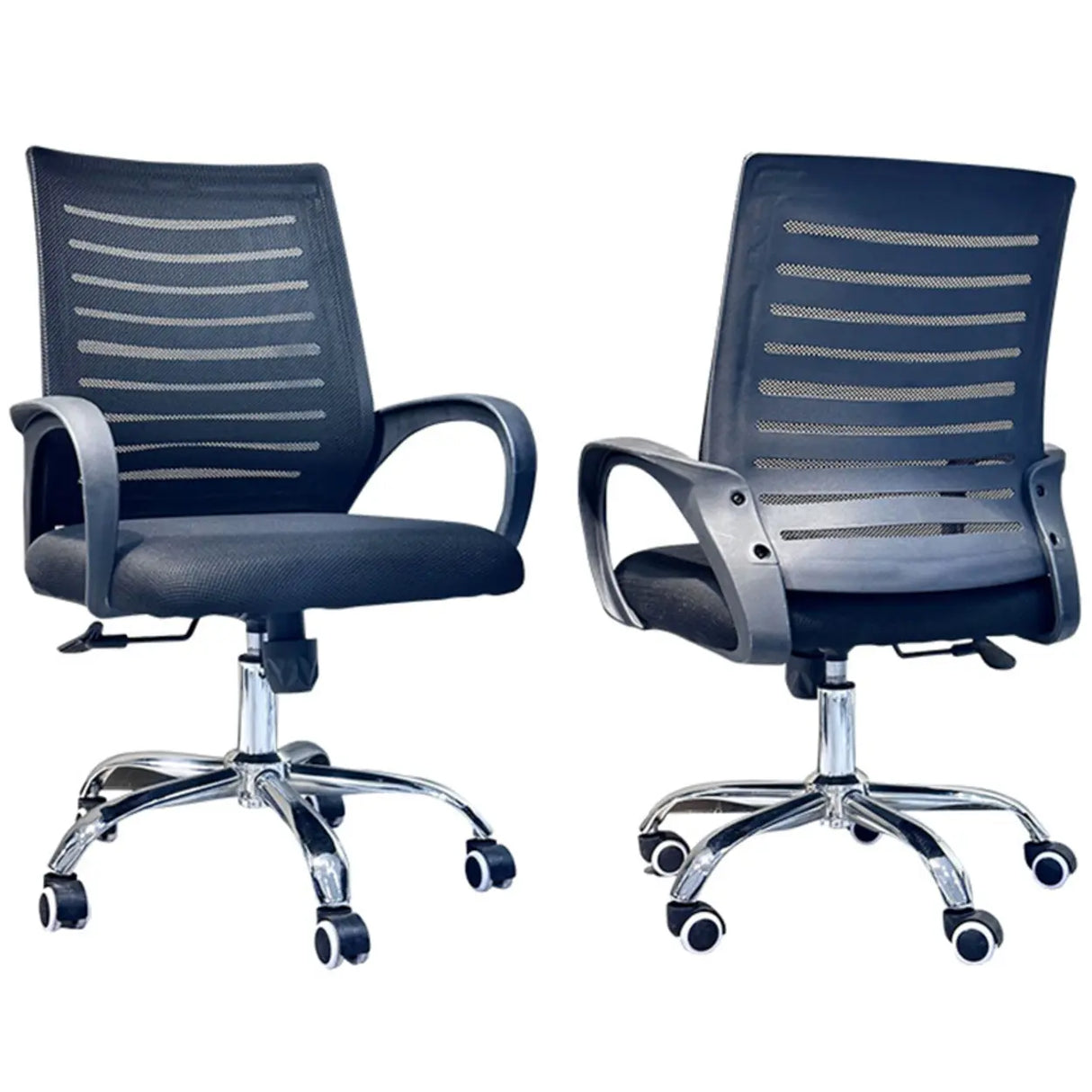 Black Adjustable Comfort Ergonomic Mesh Office Chair Image - 12