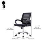Black Adjustable Comfort Ergonomic Mesh Office Chair #size