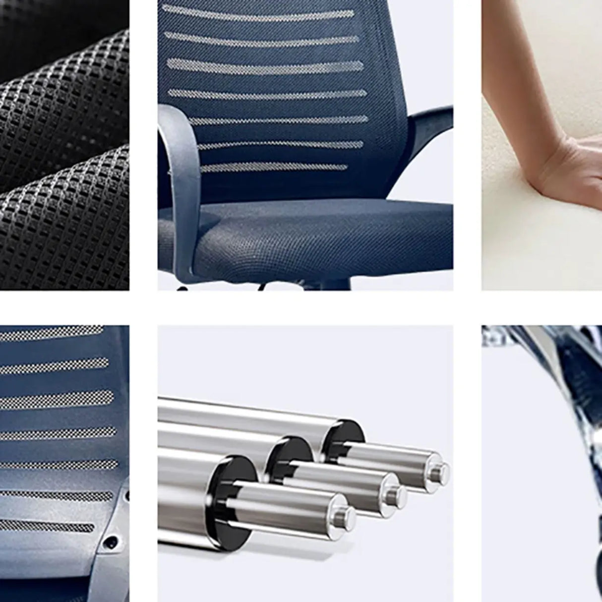 Black Adjustable Comfort Ergonomic Mesh Office Chair Image - 8