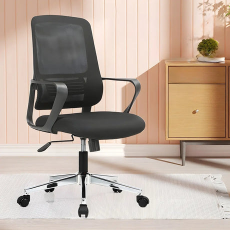 Black Adjustable Comfort Modern Mesh Ergonomic Office Chair Image - 1