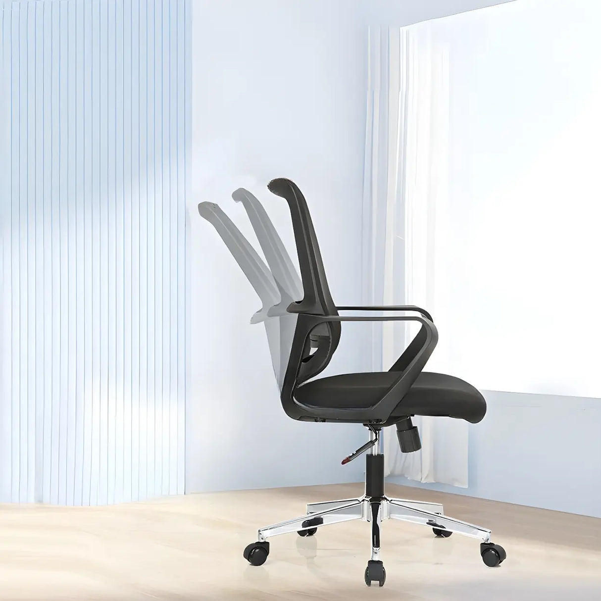Black Adjustable Comfort Modern Mesh Ergonomic Office Chair Image - 6