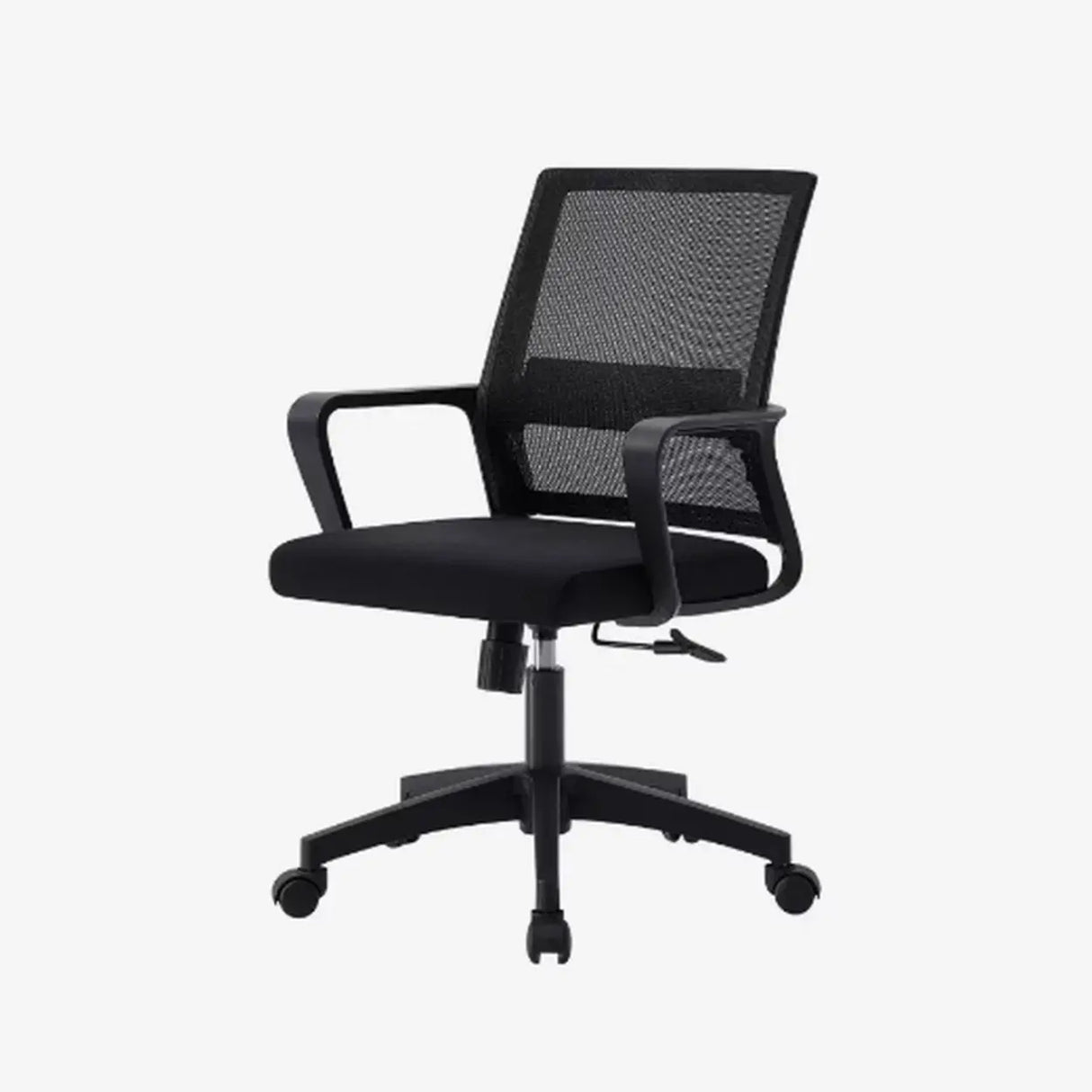 Black Adjustable Contemporary Mesh Back Office Chair Image - 5