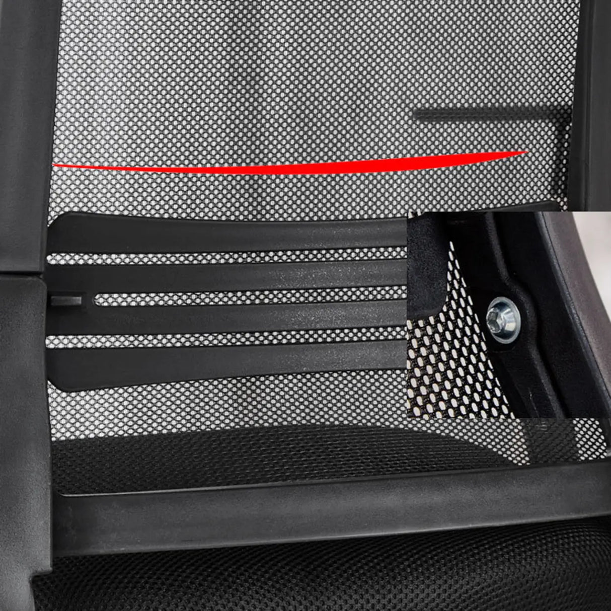 Black Adjustable Contemporary Mesh Back Office Chair Image - 6