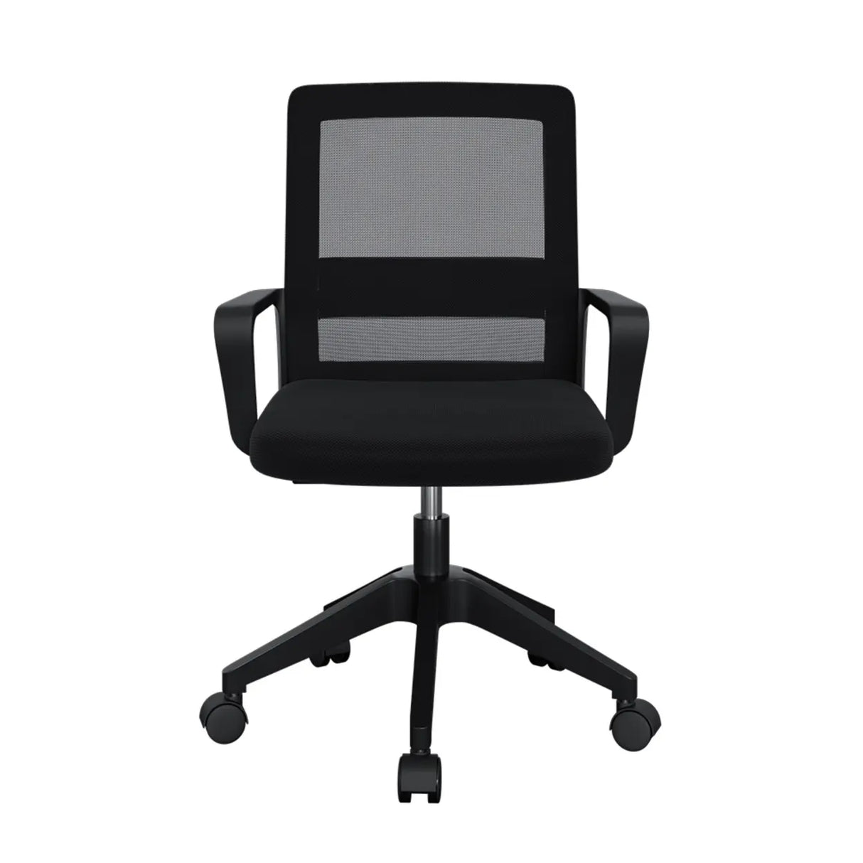 Black Adjustable Contemporary Mesh Back Office Chair Image - 8