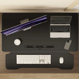 Black Adjustable Foldable Timber Computer Desk Image - 8
