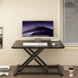 Black Adjustable Foldable Timber Computer Desk Image - 3