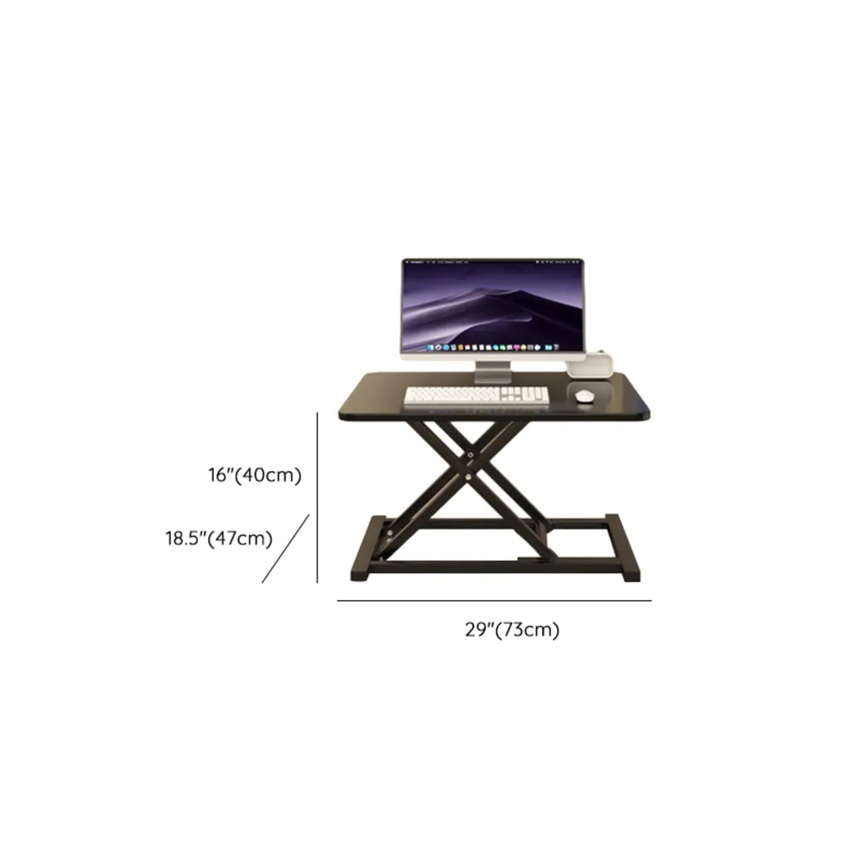 Black Adjustable Foldable Timber Computer Desk Image - 11
