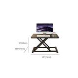 Black Adjustable Foldable Timber Computer Desk Image - 11